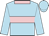 Sky blue, pink hoop and collar, sky blue sleeves
