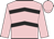 Pink, black inverted chevrons, black inverted chevrons on sleeves, pink cap
