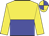 Yellow and  blue halved horizontally, quartered cap