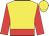 Yellow, red belt, red sleeves