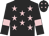 Black, pink stars, pink bars on sleeves