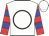 White, black circle, red and blue hoops on sleeves