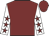 Maroon, white sleeves, maroon stars