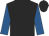 Black, royal blue sleeves