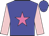 Blue, hot pink star, pink sleeves