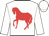 White, red horse