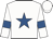 White, royal blue star, royal blue bars on sleeves