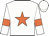 White, orange star and armlets on sleeves, white cap