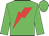 Lime green, red lightning bolt