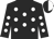 Black, white dots, black and white halved cap