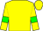 Yellow, green armlets on sleeves, yellow cap
