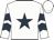 White, dark blue star, chevrons on sleeves