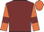 Maroon, orange sleeves, maroon armlets, orange cap