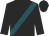 Black, teal sash