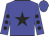 Blue, black star, black dots on sleeves