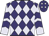 Purple and lavender diamonds, purple chevrons on lavender sleeves