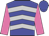 Blue, silver chevrons, hot pink sleeves