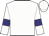 White, navy circled 'p', navy bars on sleeves
