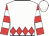 White, Red Diamond Belt, White Hoops On Red Sleeves