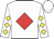 White, red diamond, yellow diamonds on sleeves