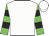 White, green and black hooped sleeves