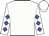 White, blue diamonds on sleeves