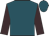 Teal, brown sleeves