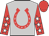 Silver, red horseshoe, white stars on red sleeves, red cap