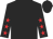 Black, red stars on sleeves