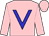 Pink, blue 'v'