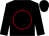 Black, red circle