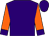Purple, orange horseshoe 'g' on back, purple cuffs on orange sleeves