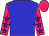 blue body,  rose arms, blue stars, rose cap
