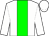 white, green stripe