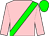 pink, green sash, green cap