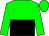 green, black halved horizontally