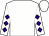 White, purple diamonds on sleeves