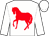 White, red horse