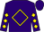 Purple, gold diamond frame, gold diamonds on sleeves