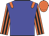 blue, orange epaulets, orange sleeves, black stripes, orange cap