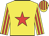 Yellow, red star, striped sleeves & cap