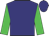 Navy, lime green sleeves