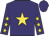 Purple, gold star, gold stars on sleeves