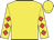 Yellow, red diamonds on sleeves