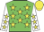 Green, yellow stars, yellow stars on white sleeves, yellow cap