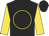 Black, Gold Circle, Gold Sleeves,