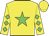 Yellow, green star, green diamonds on sleeves