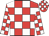 Red, white blocks, white blocks on sleeves