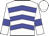 White, blue chevrons, blue bars on sleeves