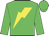 Lime green, yellow lightning bolt